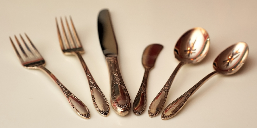 How do you find the value of silver-plated flatware?